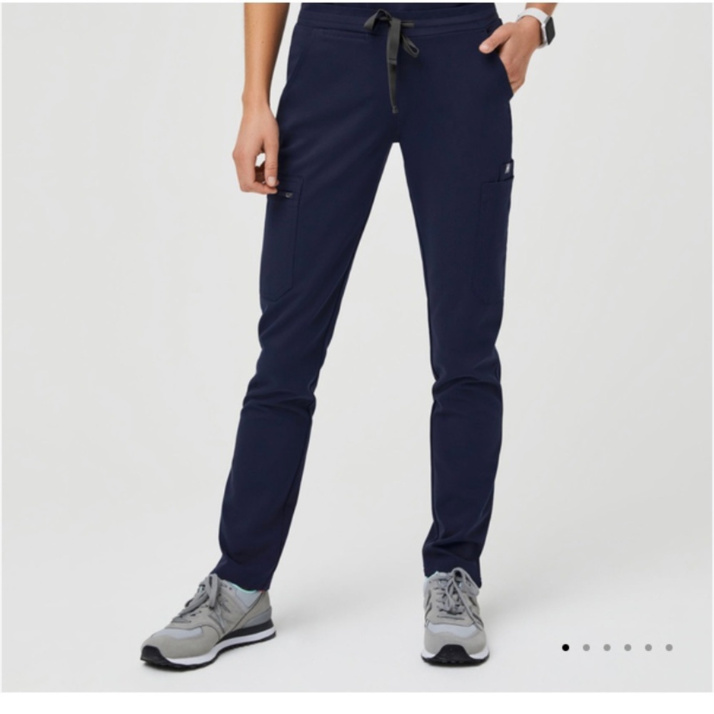 Womens Navy FIGS yola scrub pants